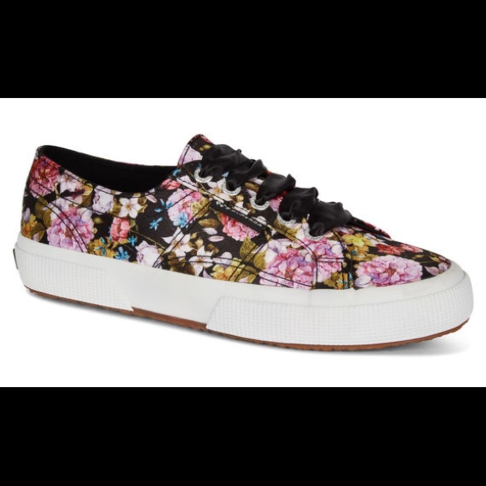 Superga Floral Print Sneakers 37.5EU EUC